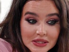 Huge Boobed Natasha Nice Eats Vagina Then Strap-On Fucks Natalia Nix