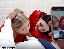 "Graduate's Hot Stepmom Surprise Party with Older Teacher"