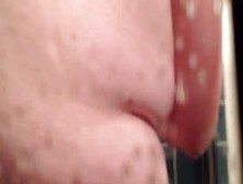 Spying My Fat Showering Aunt While Jerking Off