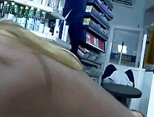 Priscilla gives a customer a fellatio at the cashier who doesn't know how to pay