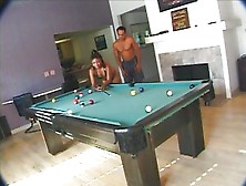 Cherokee Gets Banged On Pool Table