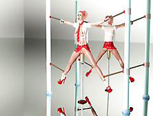 Молодую рыжую девку выебали пневмо машиной с большим жезлом