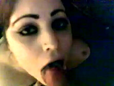 Kinky redhead hussy is polishing my rod like a pro