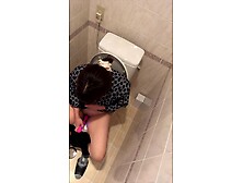 A petite beauty who masturbates to relieve stress at the end of a part-time job