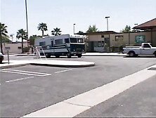 Dark and african's threesome in the camper!