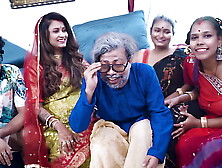 Desi Tharki step father arranged a marriage with Bohrani, made her pregnant, then expelled step daughter's step mother and Fuck