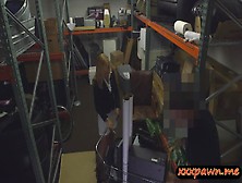 Hot Amateur Blonde Milf Banged In Storage Room For Cash