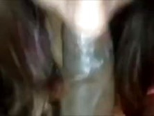 Non stop engulfing til this babe receives BBC cum in her throat