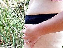 JuicyDream Horny Wife Fingering Pussy Close-Up in Forest Outdoor 4K