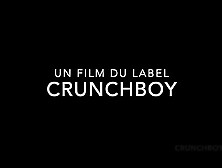 2 lesbos banged by XXL jock