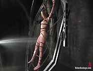 La brunette Keeani Lei est transformée en esclave et arrosée dans bondage