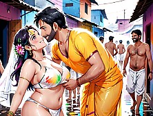 AI Generated Uncensored Anime Images Of Hot Indin Women Playing  Naughty Holi