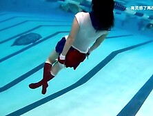 Asian Girl Underwater