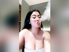 Office Friend Showing Off Body In Front Of Camera