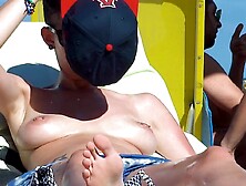 Natural titties nudist teen relaxing and showing constricted booty