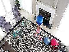 teen girlfriend anal bangs on pilates ball (18+)