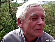 Sexy blond Samantha Jolie drilled by old grand-dad and grandma