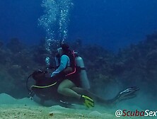 Scuba Sex In A Miniskirt By A Stunning Coral Reef