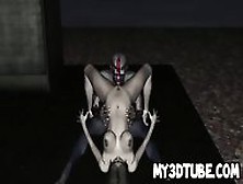 3D Cartoon Zombie Babe Getting Licked And Fucked