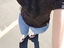 Hot Girl Pees Her Jeans In Public