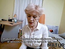 MATURE4K.  Lovely older woman with dyed hair