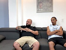 My cuckold boyfriend watches as I suck one more wang and they the one and the other screw me until they cum on my face and in my