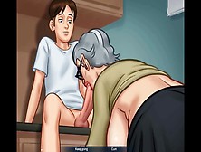 Summertimesaga-Gilf Old Lady Gets Slammed By Husband