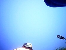 Upskirt Hot Latina Slut Up Her Tiny Denim Skirt