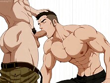 AI Homosexual Animation Video Compilation: 06 (Sort: Oral sex) - Tribal Surge