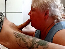 Wife Watches As Neighbor Sucks My Dick And Swallows Cum