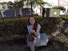 Redhead Teen Having Sex In Public With A Random Guy