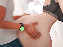 BBC coed stops time but the booty keeps bouncing when spanked