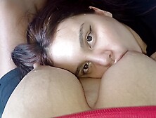 Lactating lesbian MILFs enjoy adult breastfeeding session between women