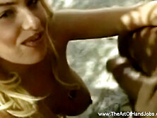 Beauty In White Hot Handjob