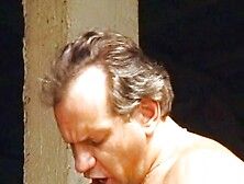 Horny German BBW making her dude cum on a farm