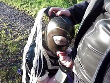 Miss Maskerade Exhibition In Full Rubber French Maid Adventure Outdoor Giving Latex Blowjob - Verified Amateurs