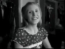 Skinny college chick gets covered in cum !