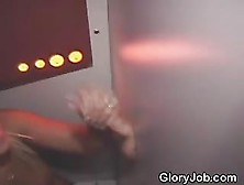 Blonde Rocker Chick Sucking Off Stranger At Glory Hole