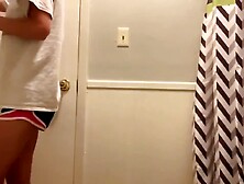 Stepdaughter Rubbing Tan Lines Tits (Spying)