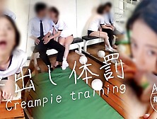 [amateur Creampie]sex With Cute Japanesecall Students To The Gym And Cum