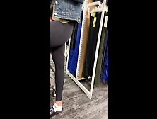 Milf Leggings Side View Nice Figure