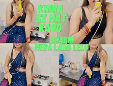 Sister-in-law, why are you adding cucumber, insert my dick my darling? Dever bhabhi ki romantic sex kitchen and room