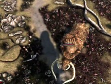 Sexy redhead grows taller and taller - Skyrim Giantess