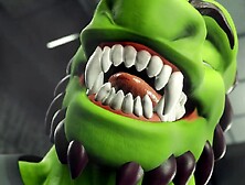 Reached His Peak,  Syrl Dragon Hyper Macro Muscle Growth Animation