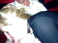 Hot Wife Sucks Cock In Adult Theater