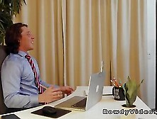 Gay Rimjob And Anal Sex In The Office During Working Time