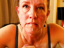 The mature wife of a Pastor sucks the cock of a young member of her church.  The Pastor's Wife 3