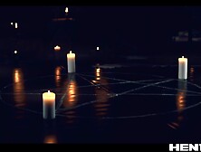 Real Life Hentaied - Cumflation - Eve Ravishing & Alissa Foxy possessed by Demon of Longing