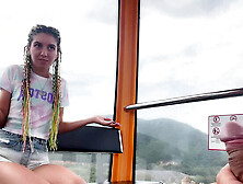 Public Sex on Ferris Wheel - Russian Girl Katty West Gives Hot POV Blowjob & Swallows Cum