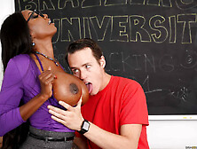 Brazzers Porn School with ebony MILF Diamond Jackson